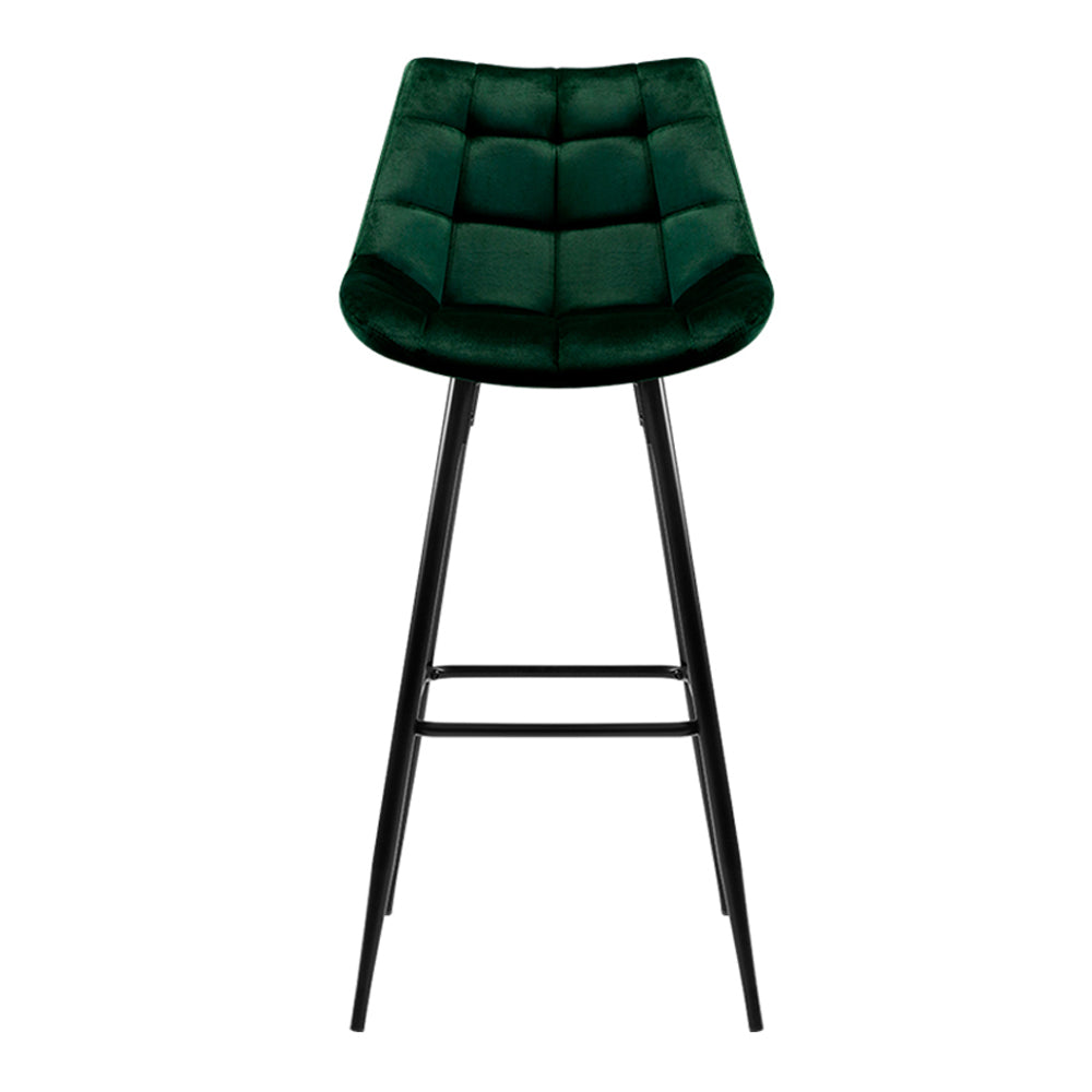 Green velvet bar stools