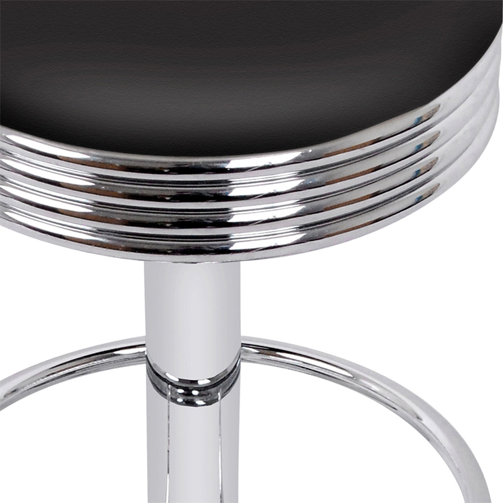 Gas lift metal leather bar stools