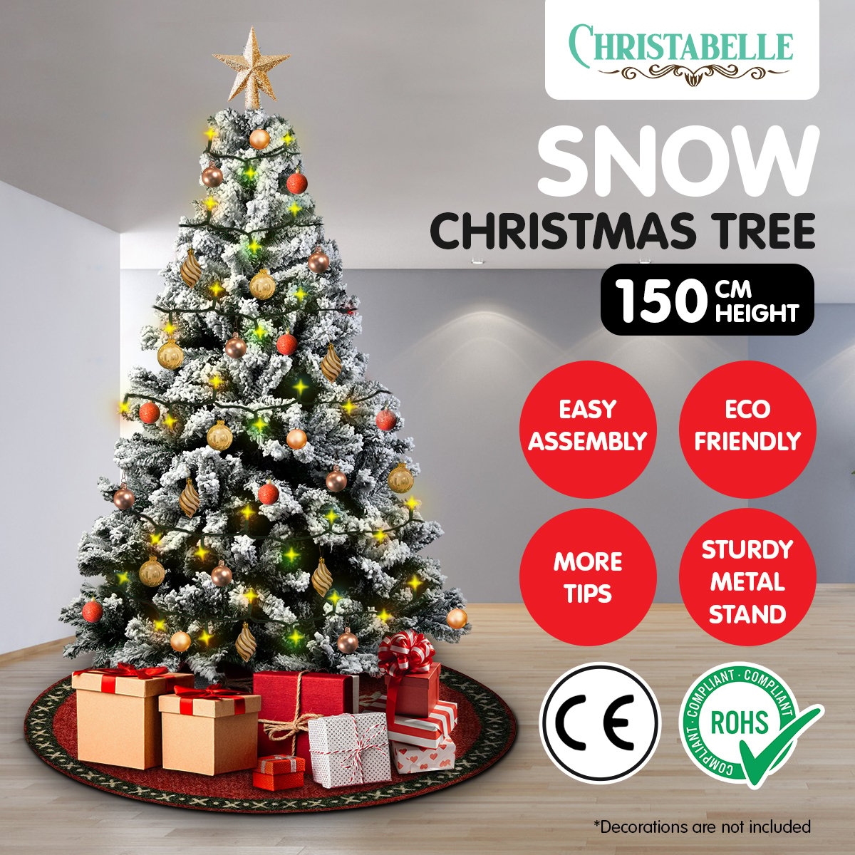 1.5M Snow-Tipped Artificial Christmas Tree - 550 Tips