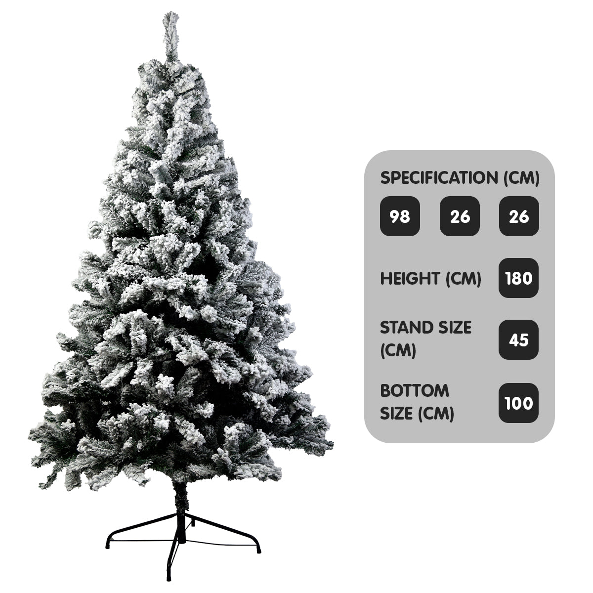 1.8M Snow-Tipped Artificial Christmas Tree - 850 Tips