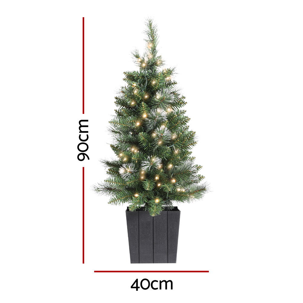 90cm Potted LED Light Christmas Tree