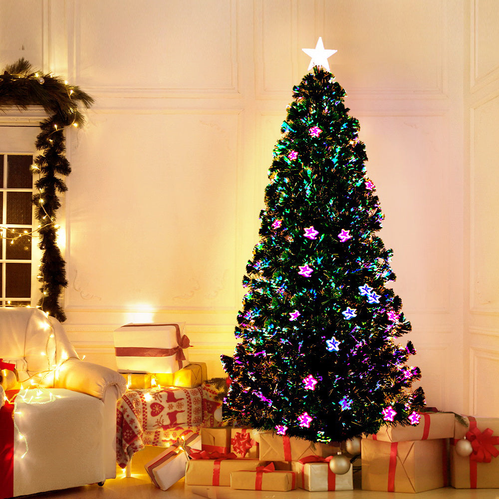 1.8M Christmas Tree Optic Fibre LED Multi Colour - 250 Tips