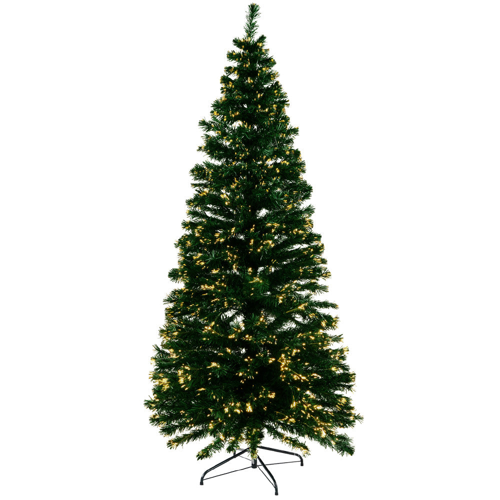 1.8M Christmas Tree Optic Fibre LED Warm White - 300 Tips