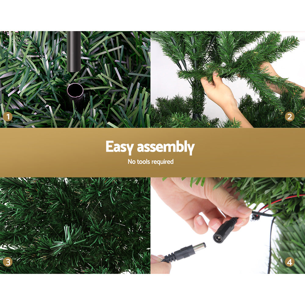 1.8M Christmas Tree Optic Fibre LED Warm White - 300 Tips