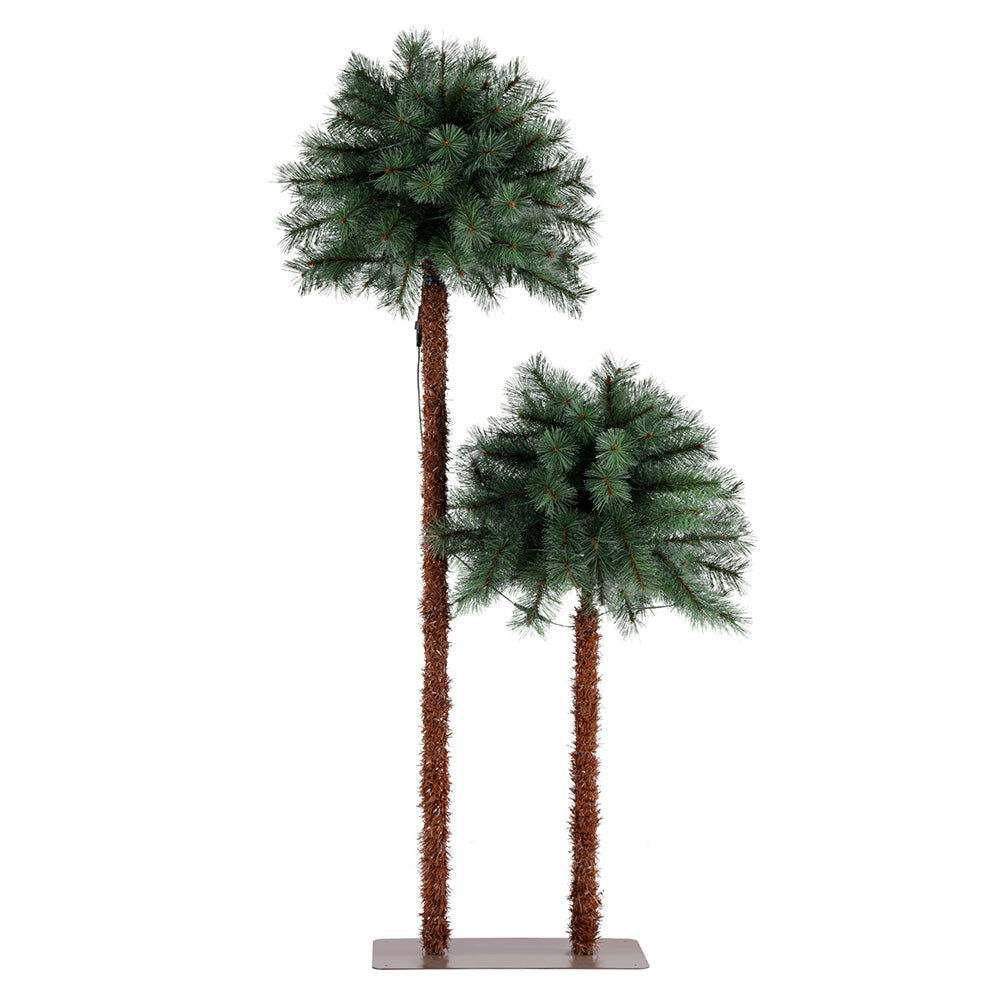 Christmas Palm Tree Set 1.5+1M LED Xmas Palm Tree Party Decorations