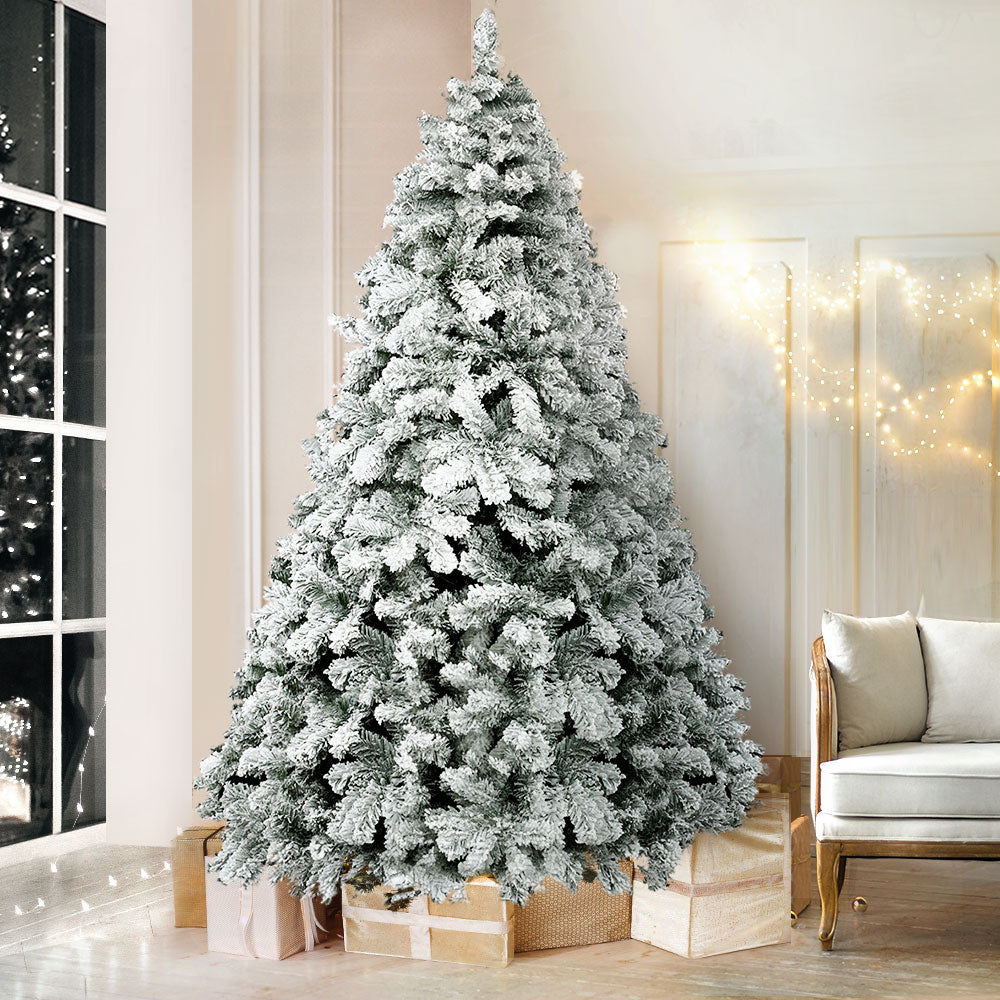 1.8M Snow Flocked Christmas Tree - 468 Tips