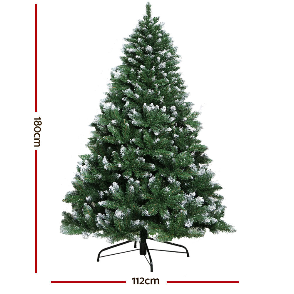 1.8M Snowy Christmas Tree - 650 Tips