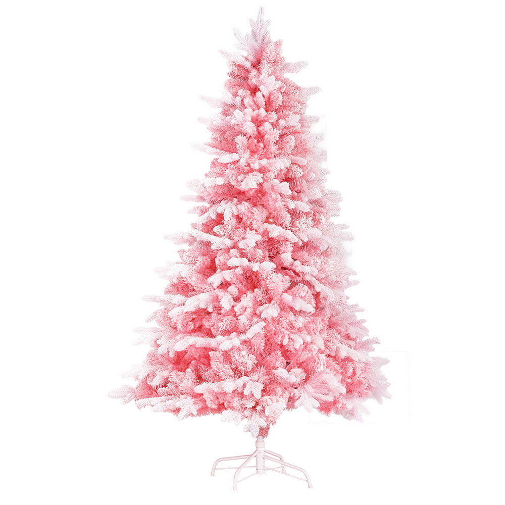 1.8M Pink Snow-Flaked Christmas Tree -  810 Tips