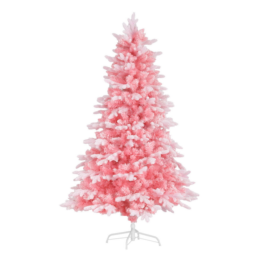 1.8M Pink Snow-Flaked Christmas Tree -  810 Tips