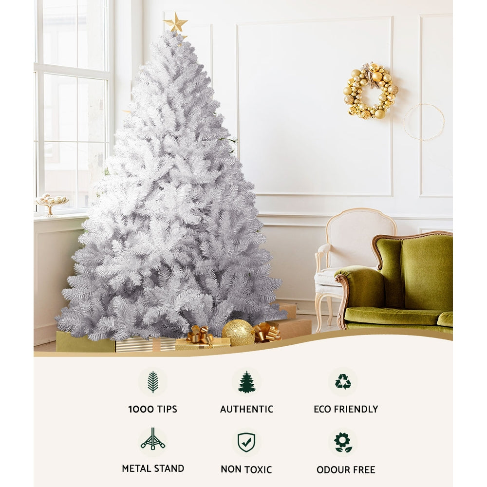 2.1M White Christmas Tree - 1000 Tips