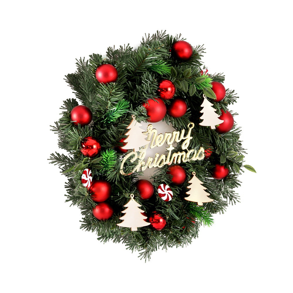 Christmas Wreath 40CM Xmas Garland Baubles Ornaments Party Decor