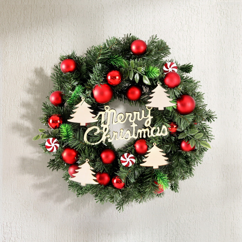 Christmas Wreath 40CM Xmas Garland Baubles Ornaments Party Decor