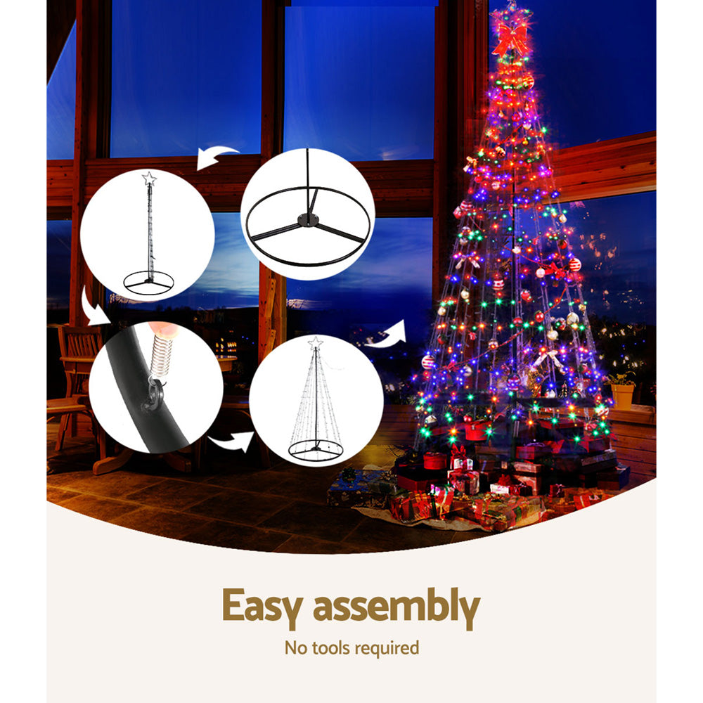 Solar Christmas Tree 3.6M 400 LED Xmas Tree Decor 8 Light Modes