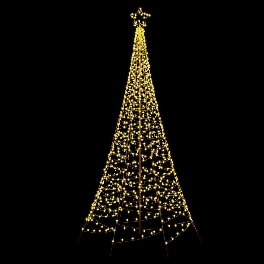 Solar Christmas Tree 3.6m 800 LED Net Lights Xmas Trees Decoration