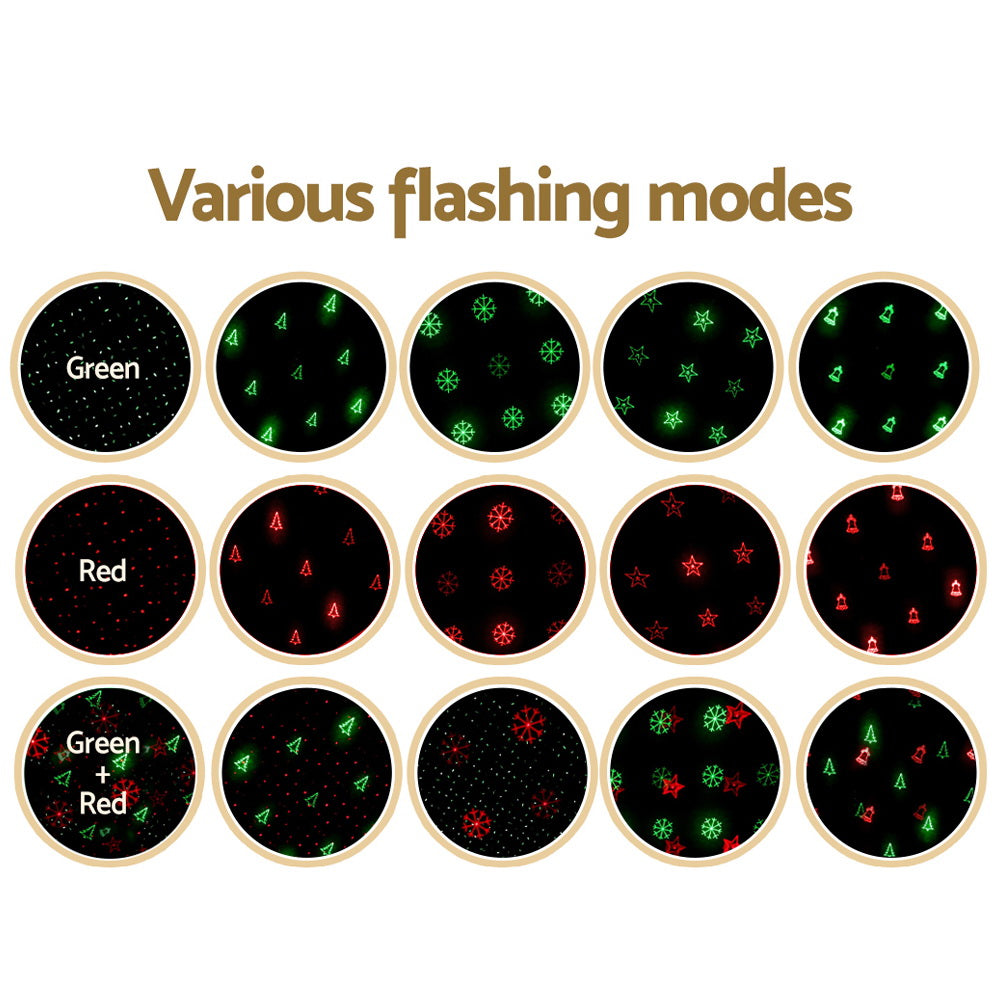 Christmas Projector Lights Laser Light Outdoor Indoor - Green & Red Lights