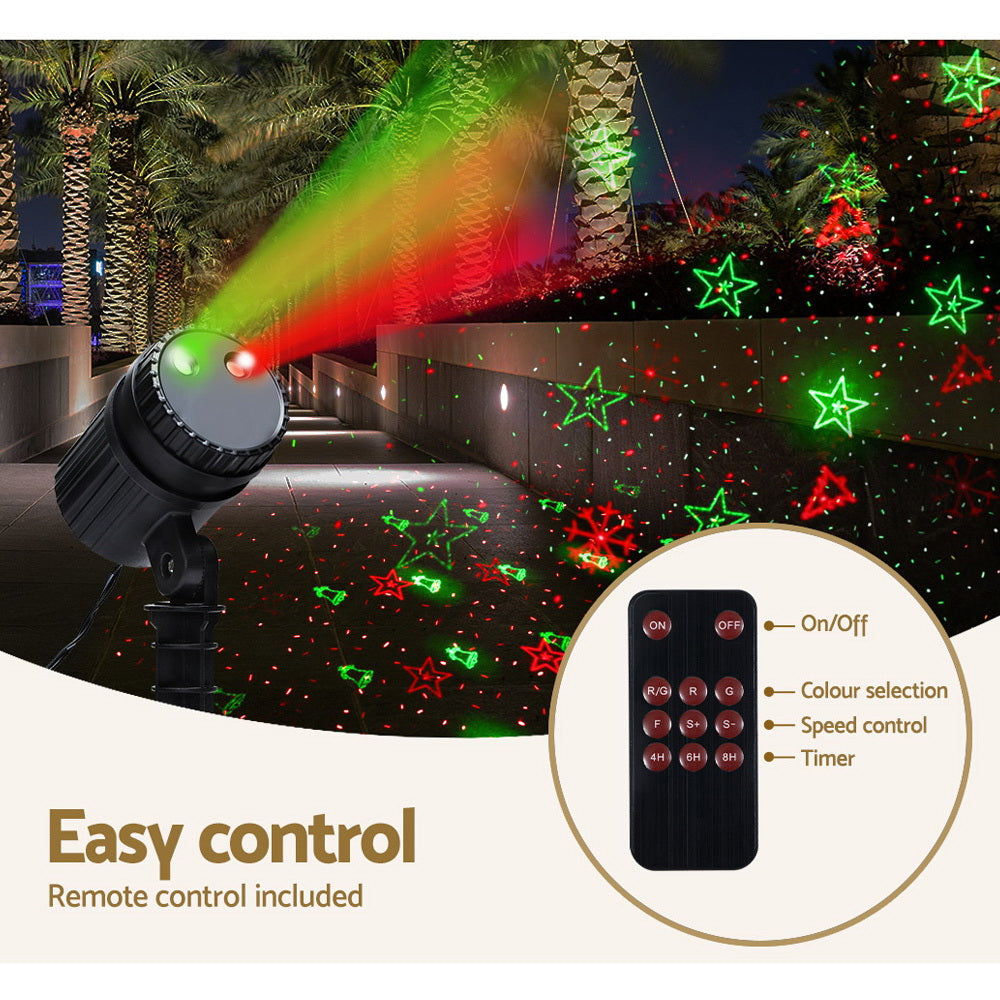 Christmas Projector Lights Laser Light Outdoor Indoor - Green & Red Lights