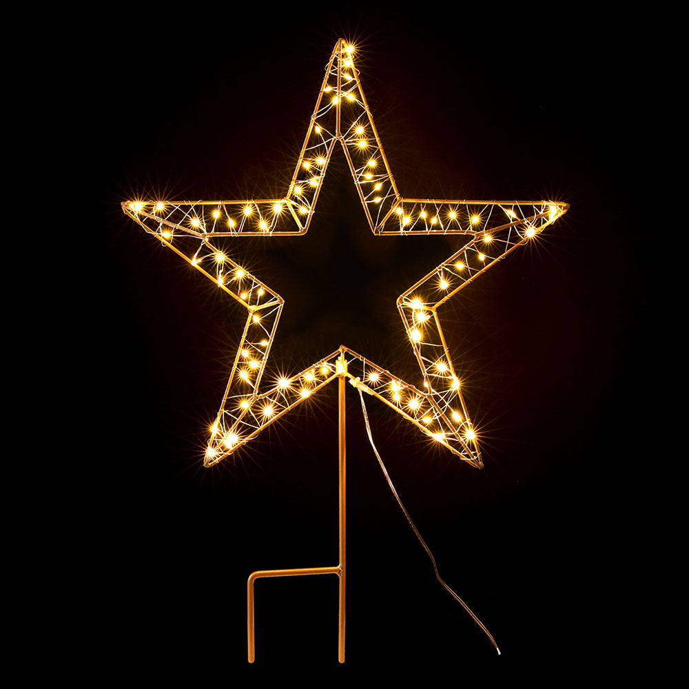 LED Star Christmas Light 100 Fairy Lights Ground Star Garden Decoration