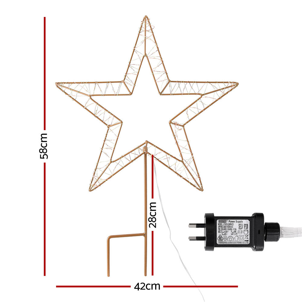 LED Star Christmas Light 100 Fairy Lights Ground Star Garden Decoration