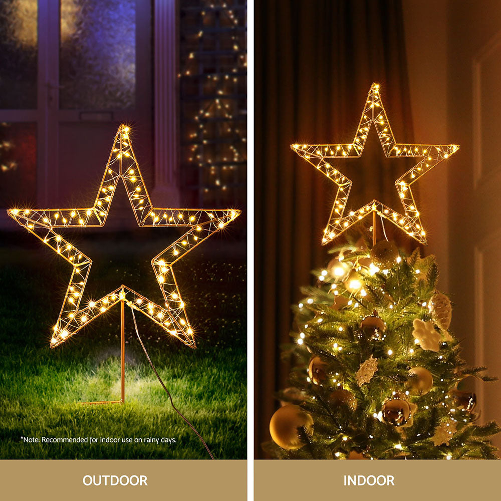 LED Star Christmas Light 100 Fairy Lights Ground Star Garden Decoration