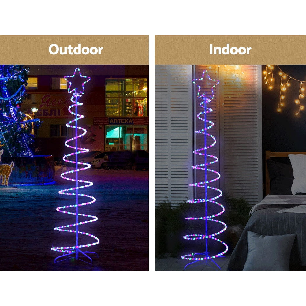 188cm LED Christmas Lights Tree Multi-Colour Light Decoration