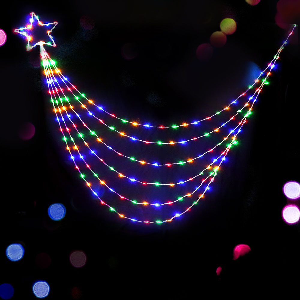 5M Solar Cascading Christmas Lights String Light 320 LED - Multi-Colour