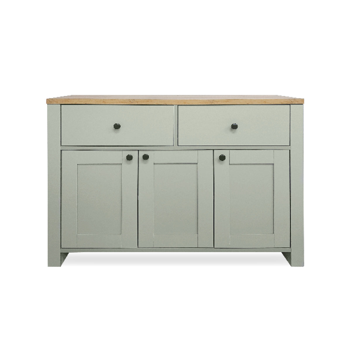 Stylish Two Tone Sideboard Buffet Storage Cabinet Cupboards - Neutral Green & Wood