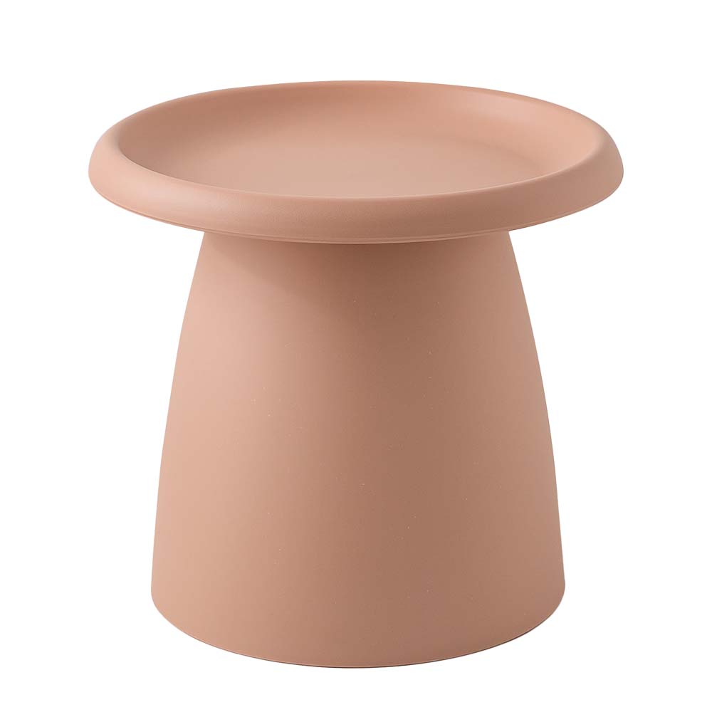 Mushroom Round Side Coffee Table Plastic - Dusty Pink