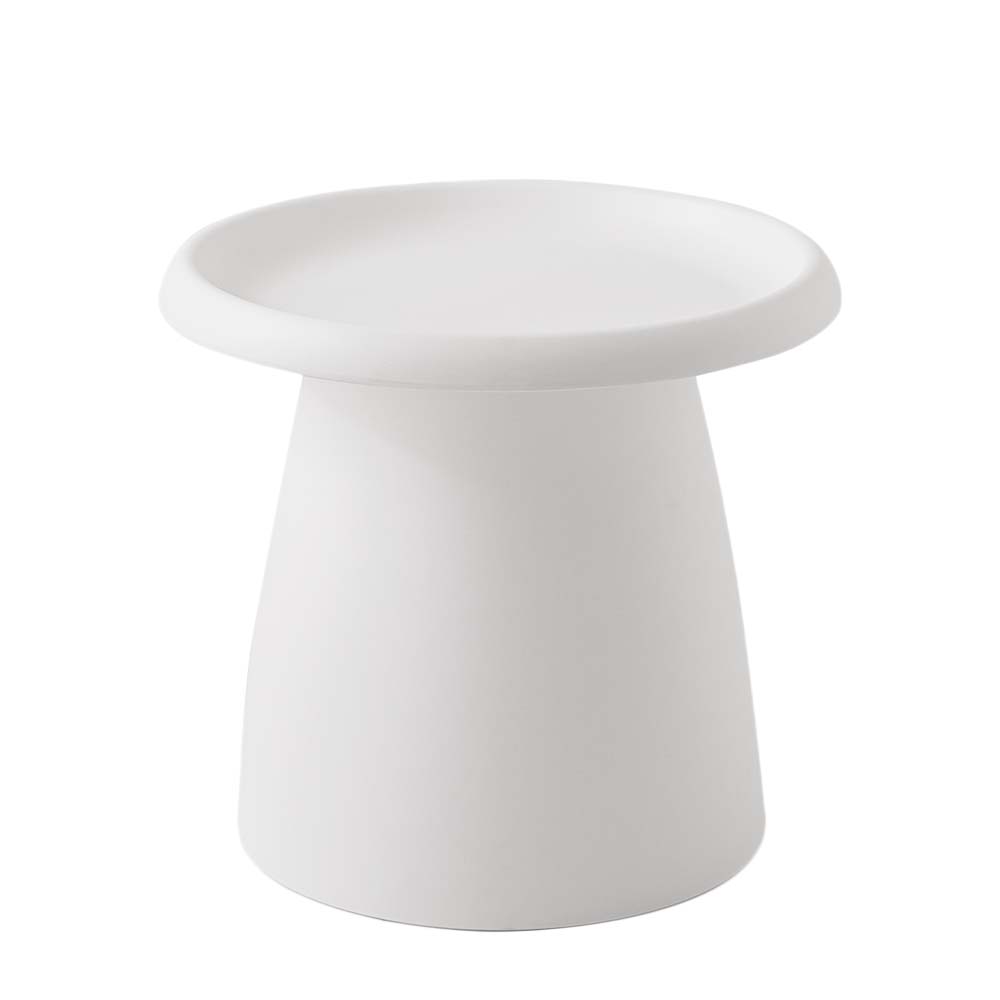 Mushroom Round Side Coffee Table Plastic - White