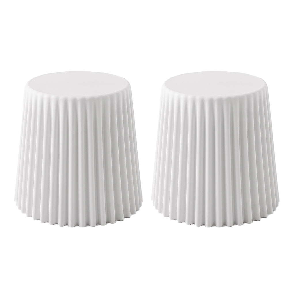 2x Cupcake Plastic Stacking Stools 