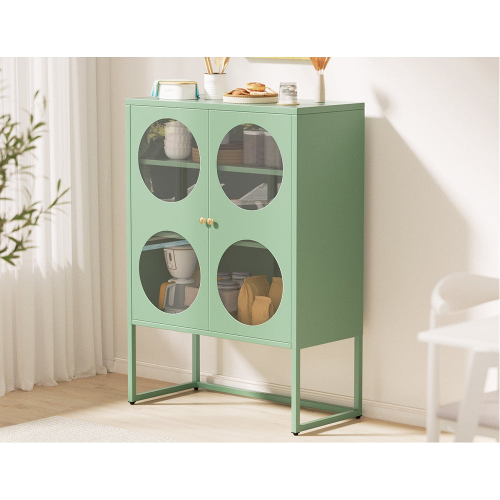 Buffet Sideboard Display Cabinet Steel - Green