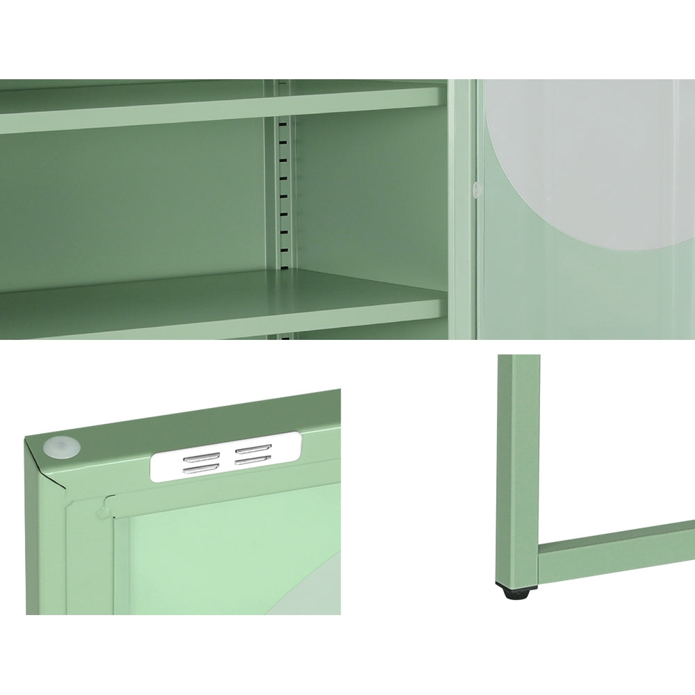 Buffet Sideboard Display Cabinet Steel - Green