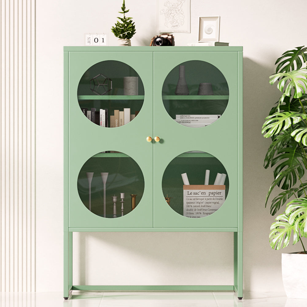 Buffet Sideboard Display Cabinet Steel - Green