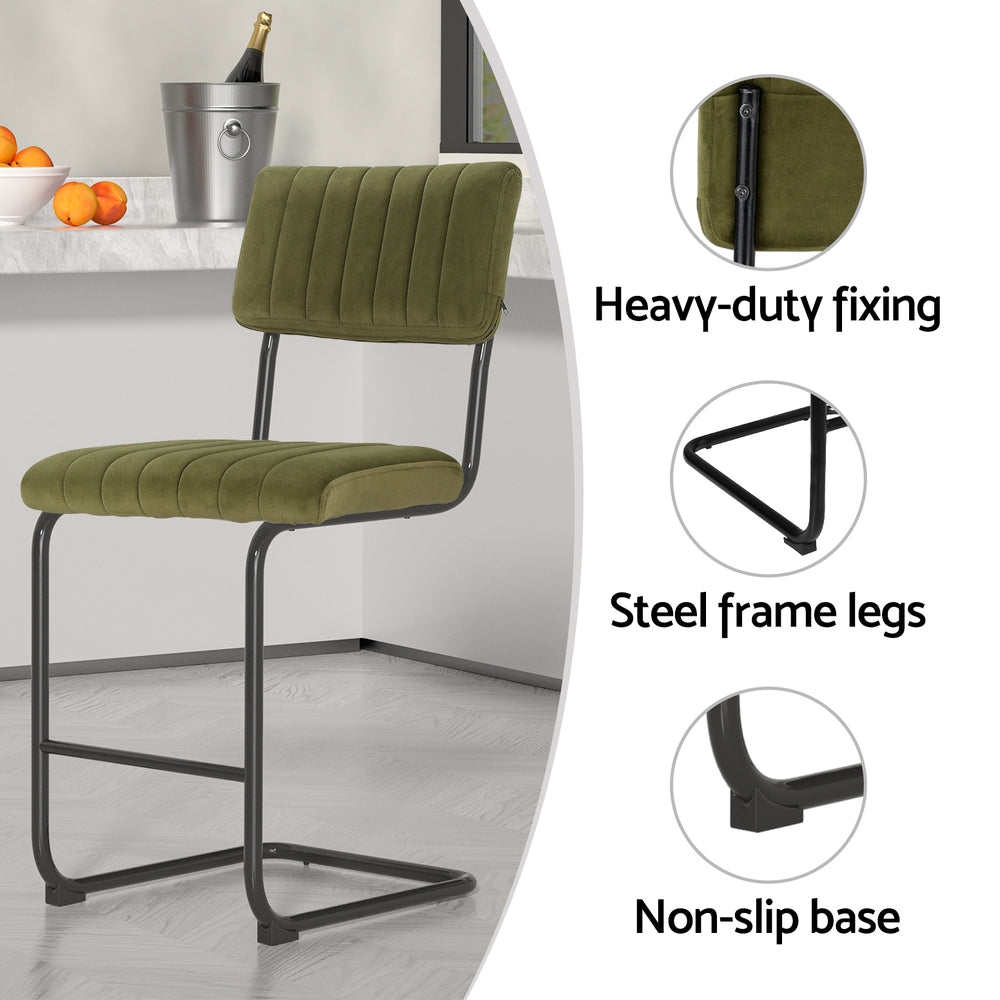 High back padded bar stools