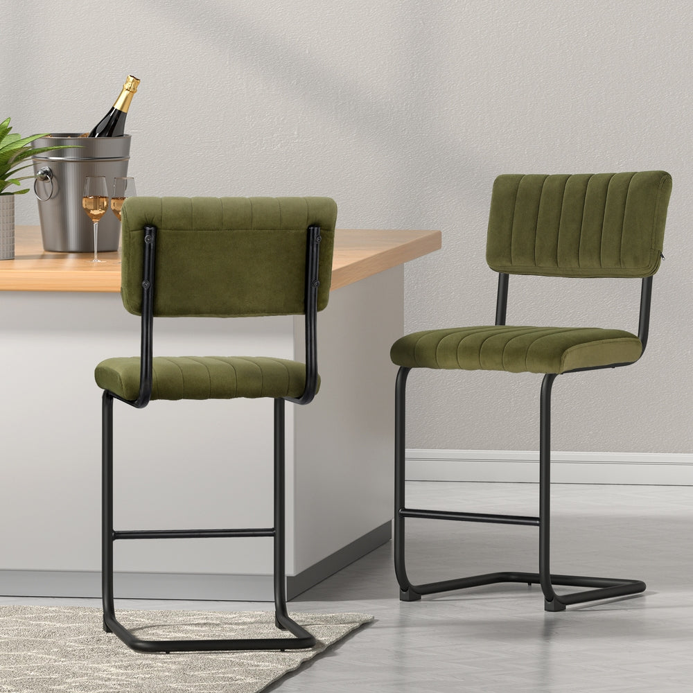 High back padded bar stools