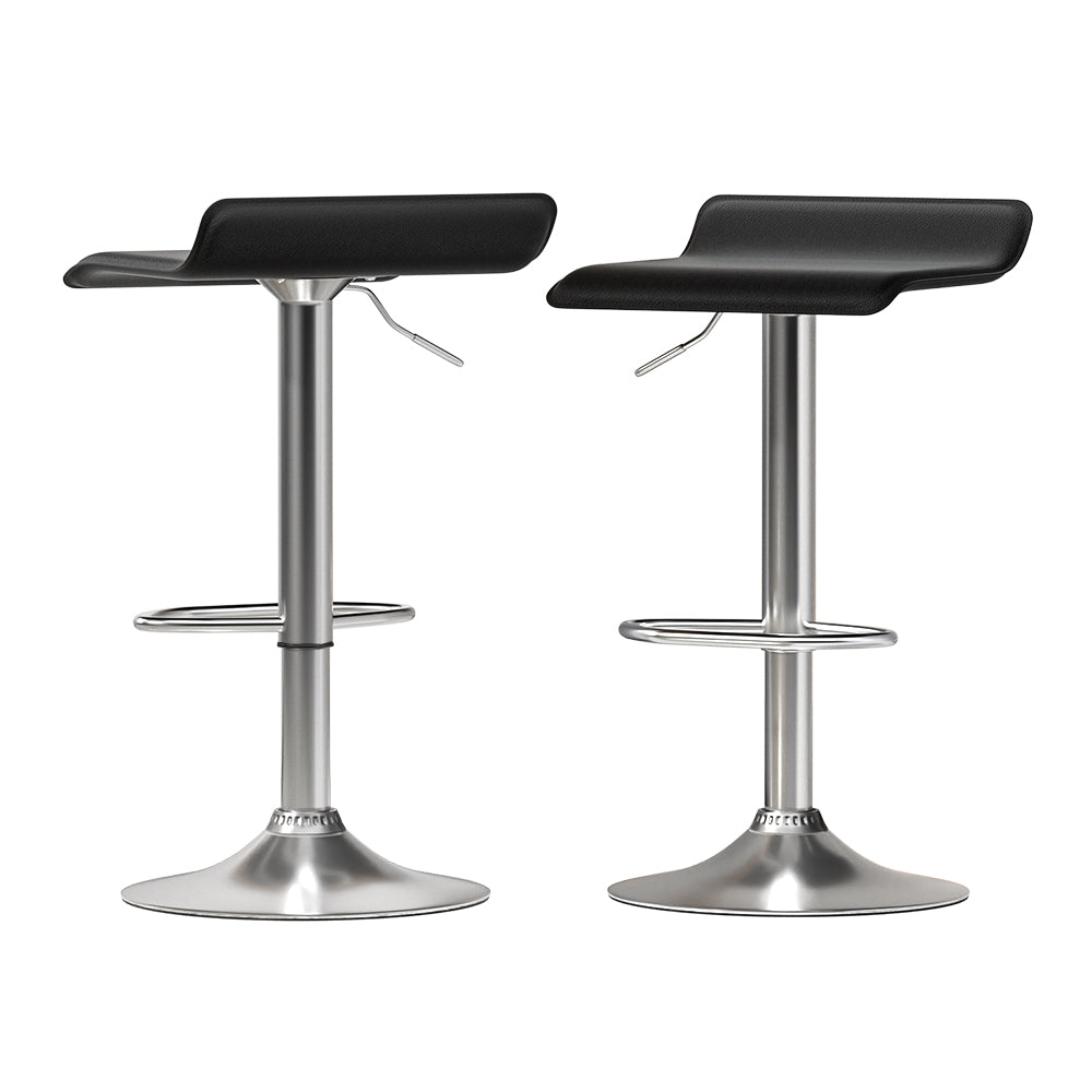 2x Leather Kitchen Bar Stools 