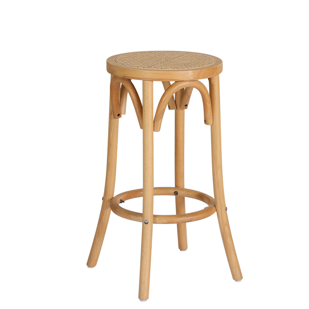 Single Apri Bar Stool - Rattan Wood