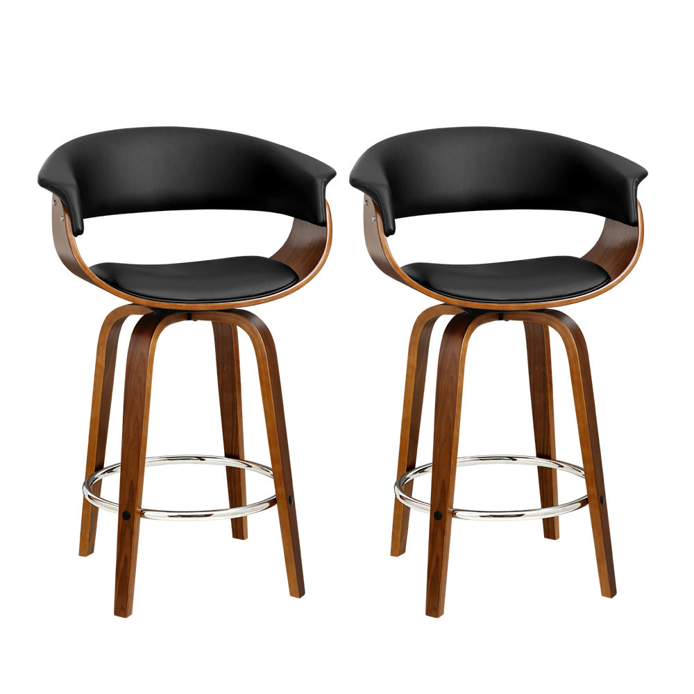 2x Swivel Kitchen Bar Stools 