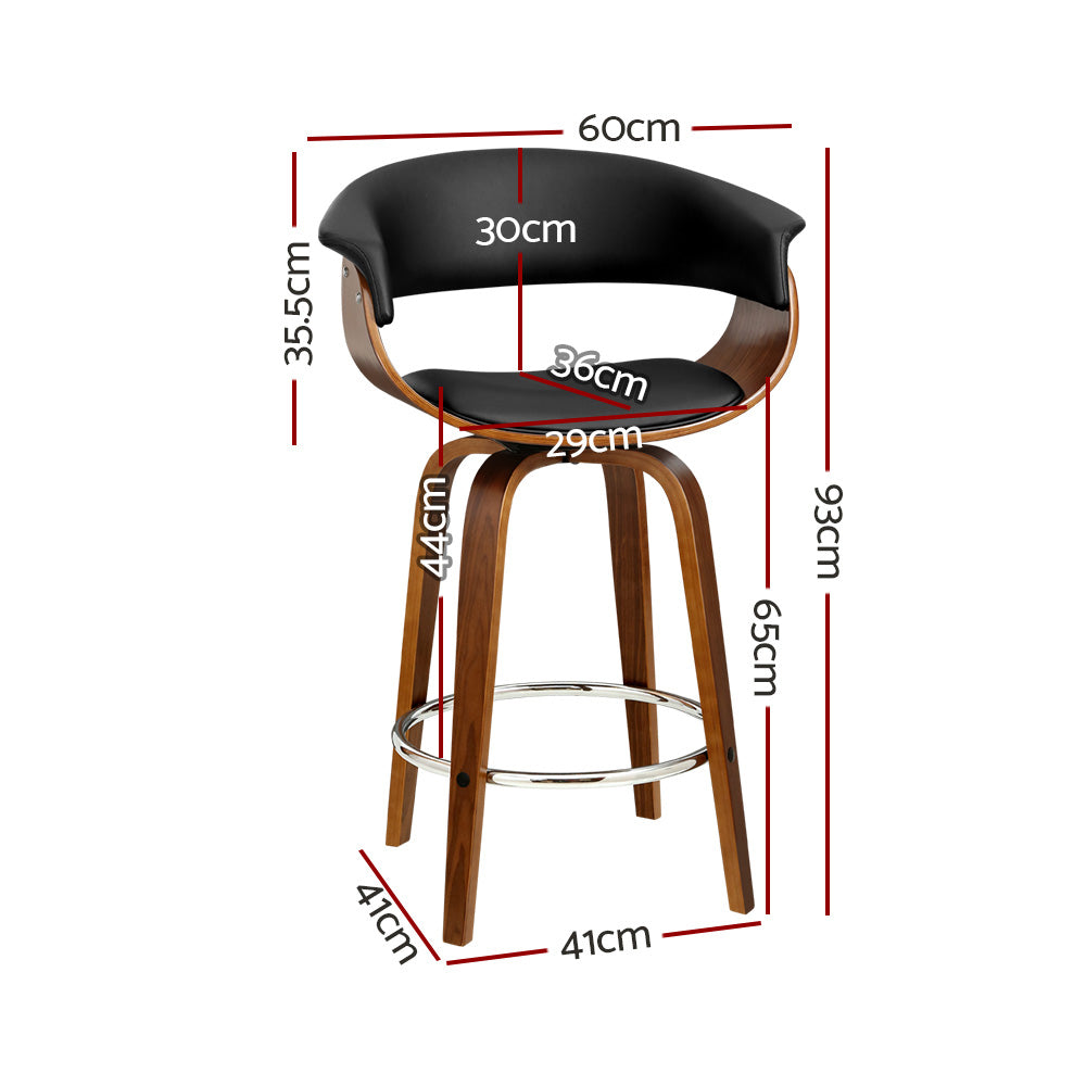 2x Swivel Kitchen Bar Stools