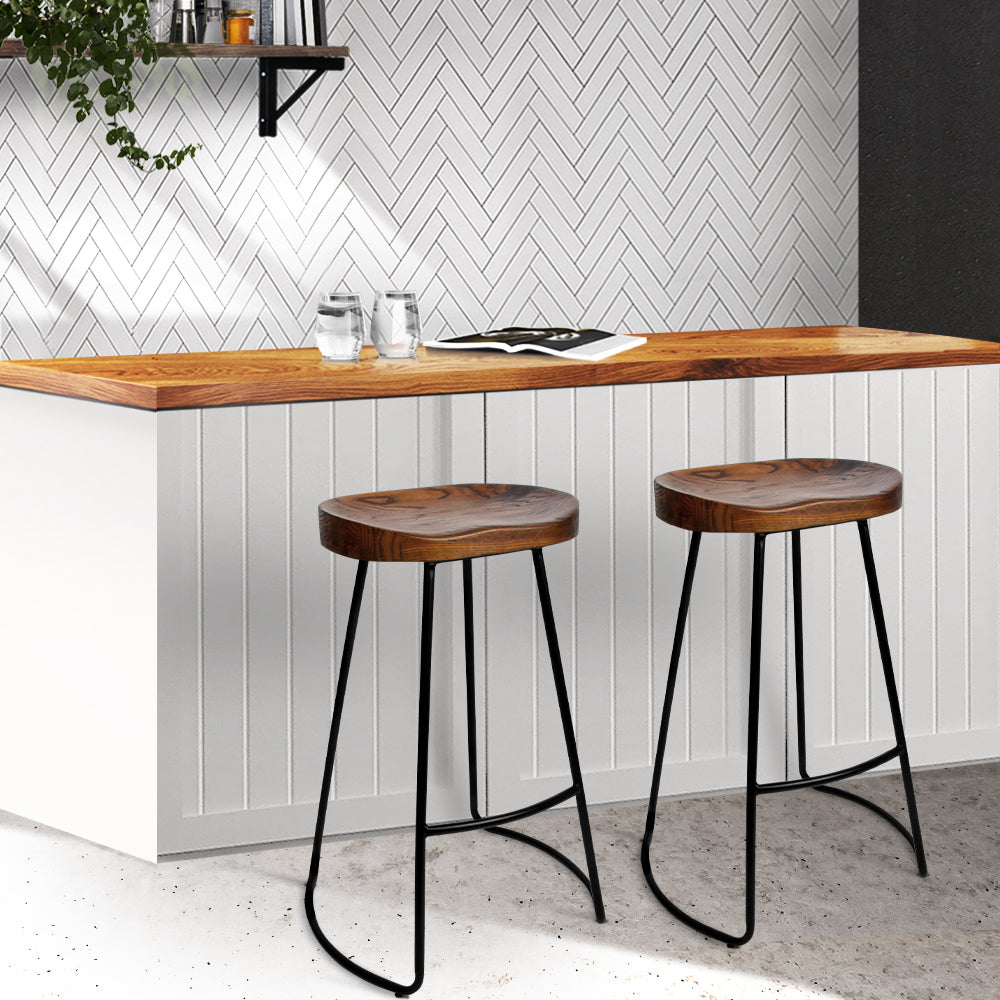 Elm Wood Modern Kitchen Bar Stools