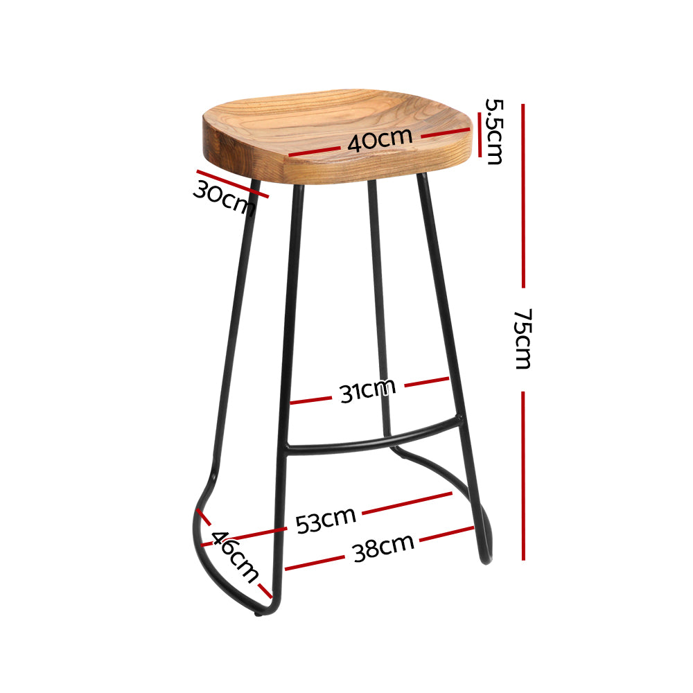 Elm Wood Kitchen Bar Stools