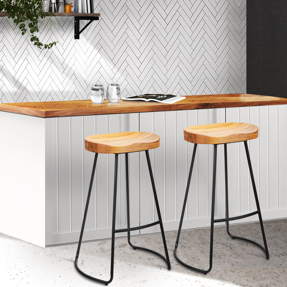 Elm Wood kitchen Bar Stools