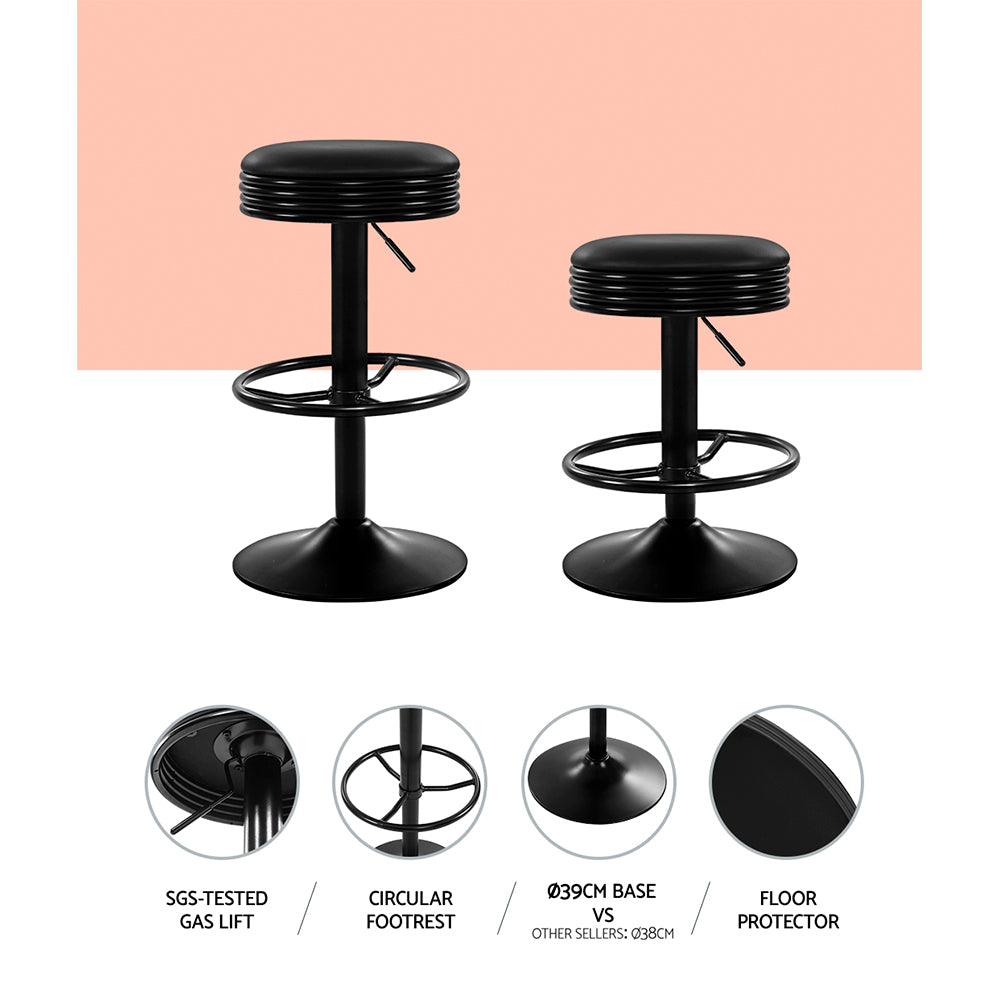 Gas lift swivel bar stools