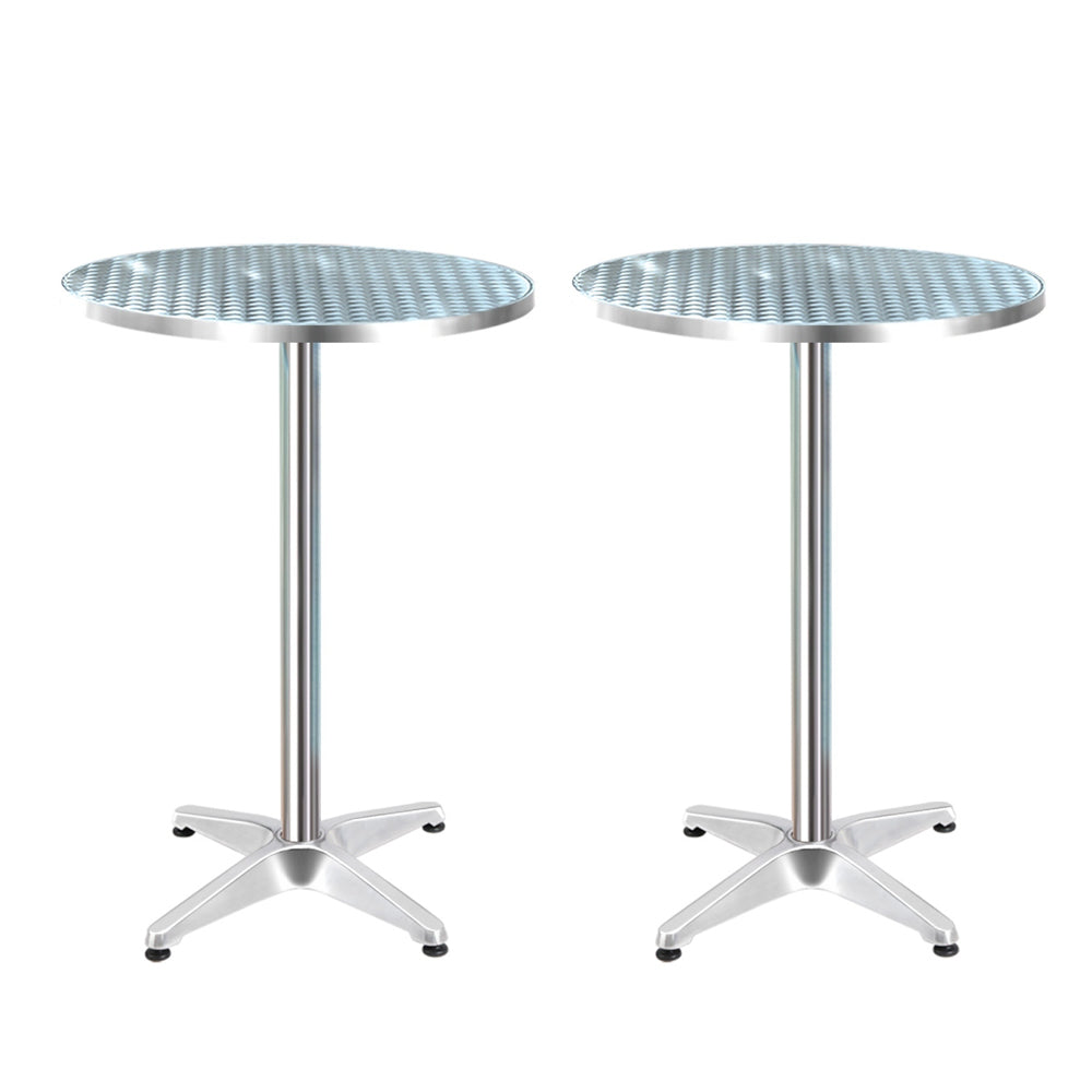 2x Outdoor Adjustable Bar Tables