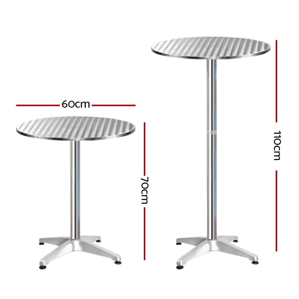 2x Outdoor Adjustable Bar Tables