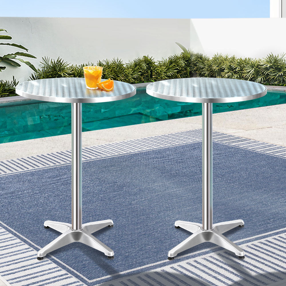 2x Outdoor Adjustable Bar Tables