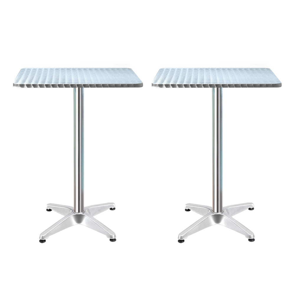 2x Adjustable Outdoor Bar Tables