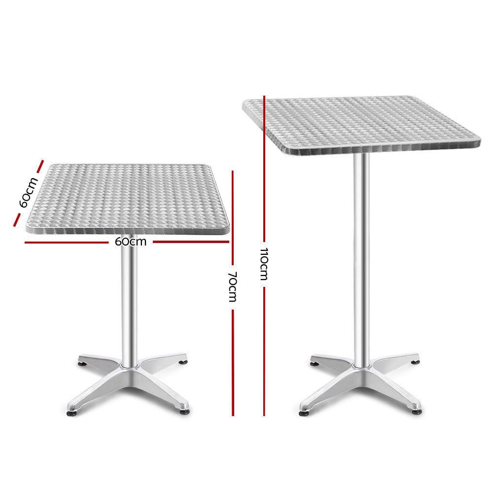 2x Adjustable Outdoor Bar Tables