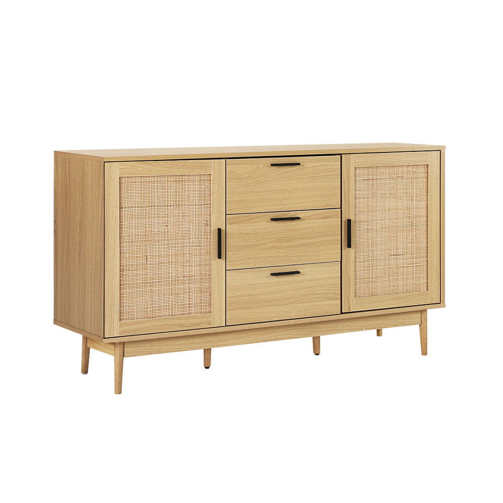 Large Rattan Buffet Sideboard Storage Cabinets Cupboards