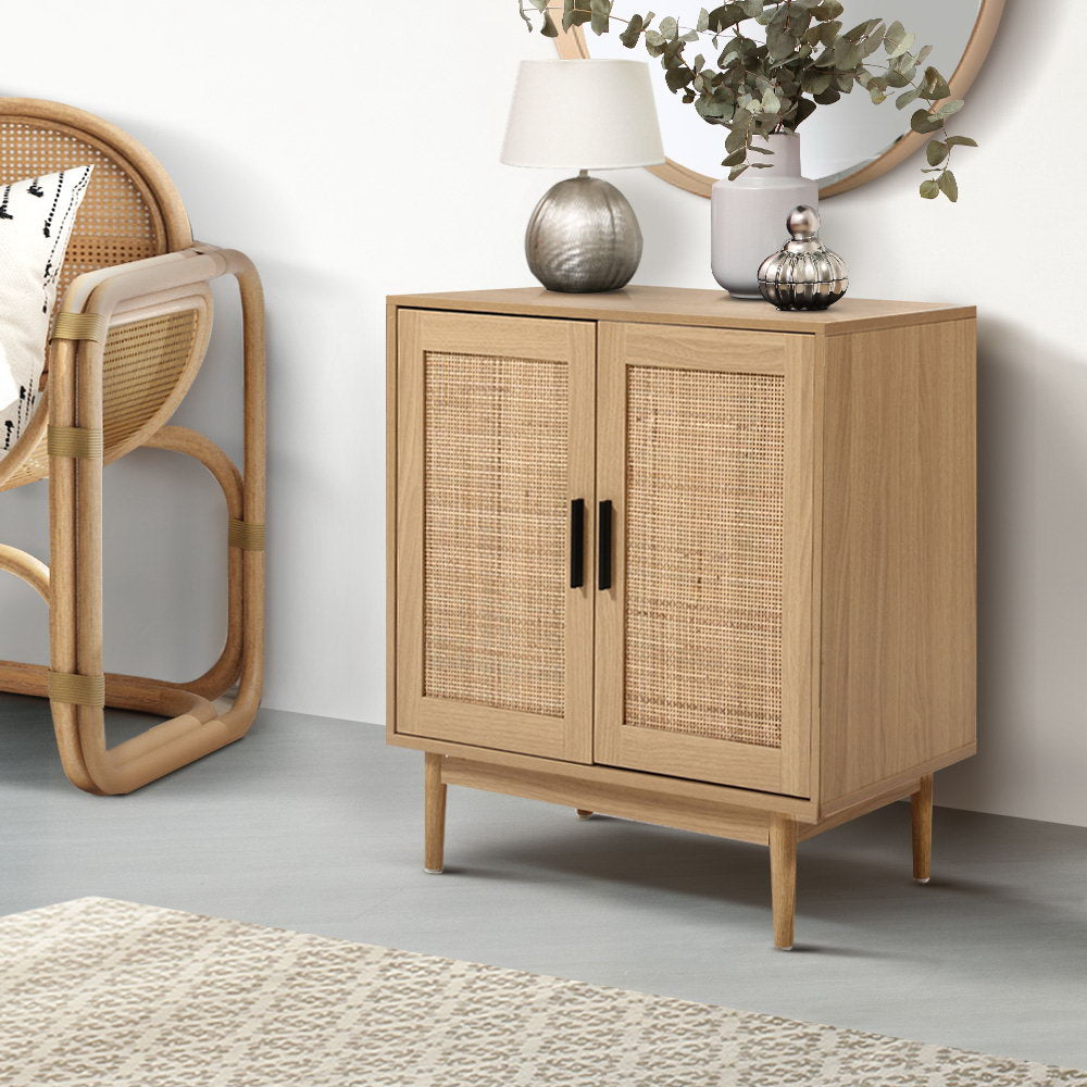 2 Door Rattan Buffet Sideboard Storage Cabinet Cupboards