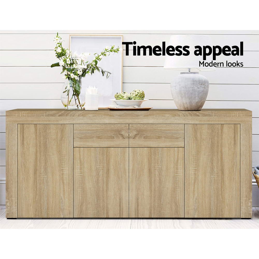 Large Woodgrain Buffet Sideboard Storage Cabinet Cupboards